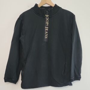 Joop Jeans Men's Black Zip-Up Sweater